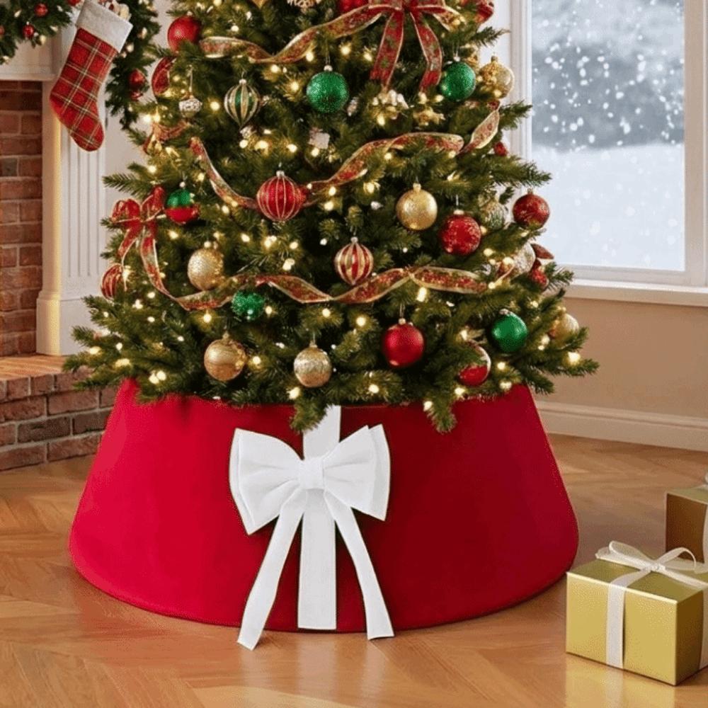 Plush Christmas Tree Base Cover Decorative Xmas Tree Surround Collar Festival Decor