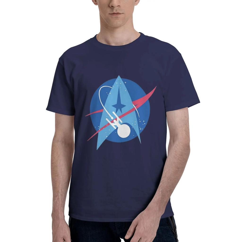 Star Treks Science Fiction TV Series 100 Cotton TShirt Mens Classic T Shirts Men Crew Neck Short Sleeve S6XL