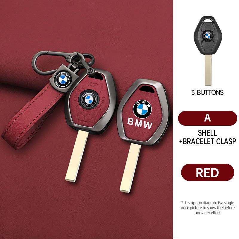 FA6 Lega di Zinco Pelle Copri Custodia Chiave Auto Per BMW Serie 3 5 7 X5 E53 X3 F83 E46 E39 E38 E60 E63 E61 E64 330i Z3 Z4 E85 E86 M5 325i