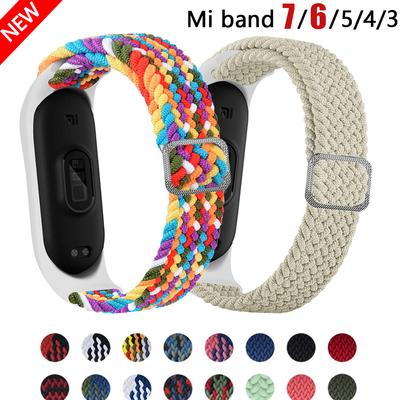 Armband für Mi Band 10 8 7 6 Armband Elastisch verstellbar Nylon Geflochten Miband4 miband 5 correa Armband für xiaomi Mi Band 3 7 9