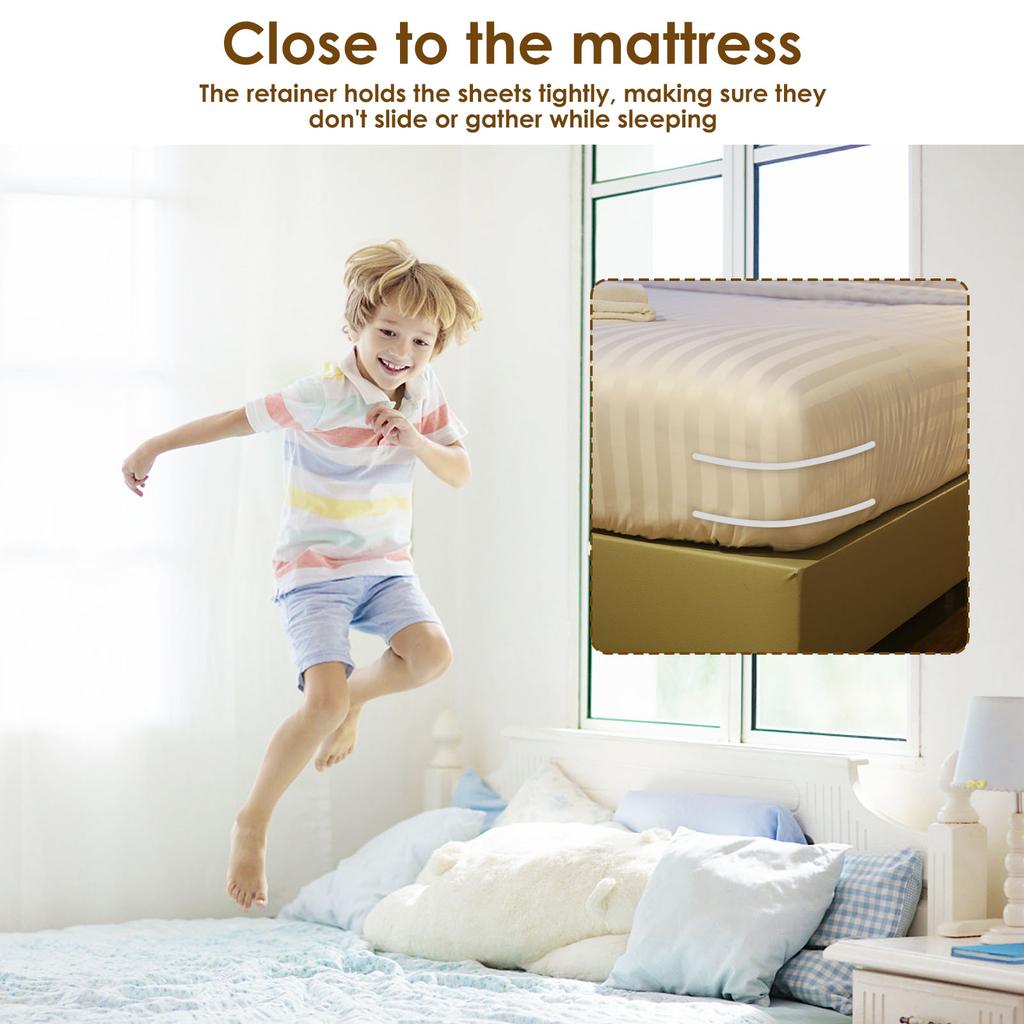 4/8Pcs Bed Sheet Holder Plastic Bed Corner Sheet Grippers Straps with Fitted Lock Straps Bedsheet Corner Fastener Non-slip Clips