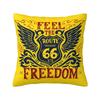 Born To Ride Route  Throw Pillow Case cm for Living Room Americas Highway Cushion Cover Soft Polyester Pillowcase