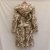 Damen-Imitatpelzjacke mit Leopardenmuster, langer Mantel aus Tokawolle mit Kapuze, warmer Winter-Nerz-Trenchcoat