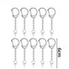 100/10pcs Lobster Clasp Key Ring Keychain C Shape Clasps Connector Hook For DIY Jewelry Making Finding Key Chain Accessories