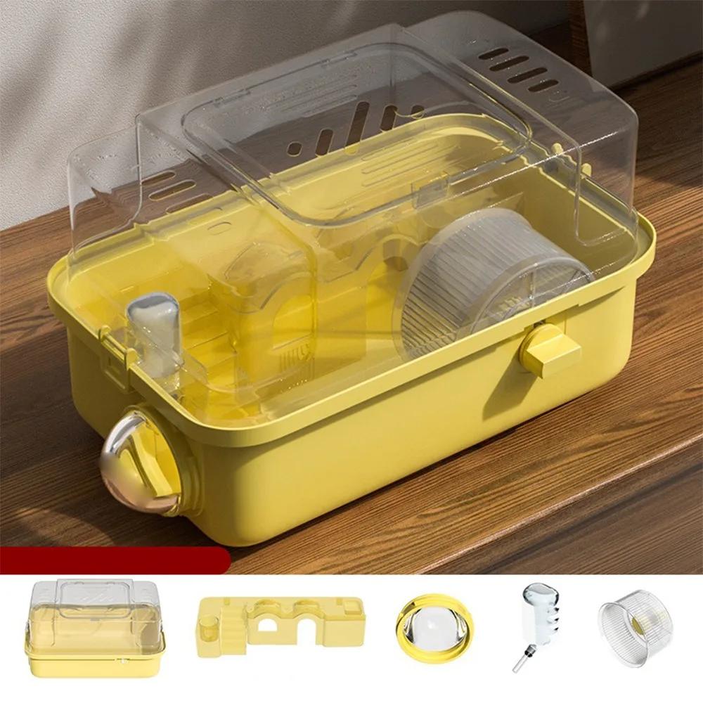 Convenient Double Layer Hamster Cage Fashion Sturdy Small Animal Carrying Cage Large Space Pet House Ventilation Breathable
