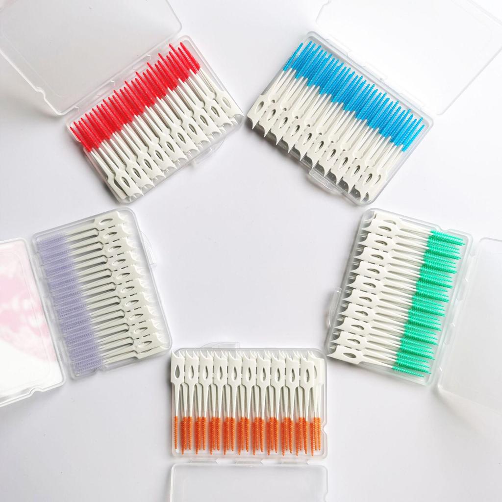 Brosse Interdentaire en Silicone Orthodontique - Brosse Douce pour le Nettoyage Buccal des Espaces Dentaires
