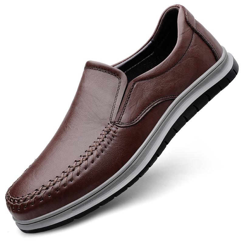 

Модные мужские туфли из натуральной кожи, повседневные туфли Zapatos Brand Luxury Wedding Loafers Slip On Fashion Moccasins Breathable Slip on Driving Shoes 45 коричневый