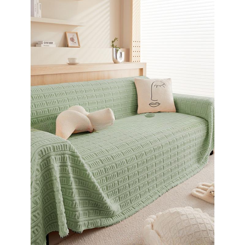 Winter Sofahandtuch Rutschfest Vollständig Bedeckt Universal Sofakissen Universal Staubdichte Abdeckung Tuch Plüsch Sofabezug
