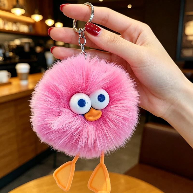 Year of the Sheep Lamb Keychain: Cute Plush Pendant for Students' Bags