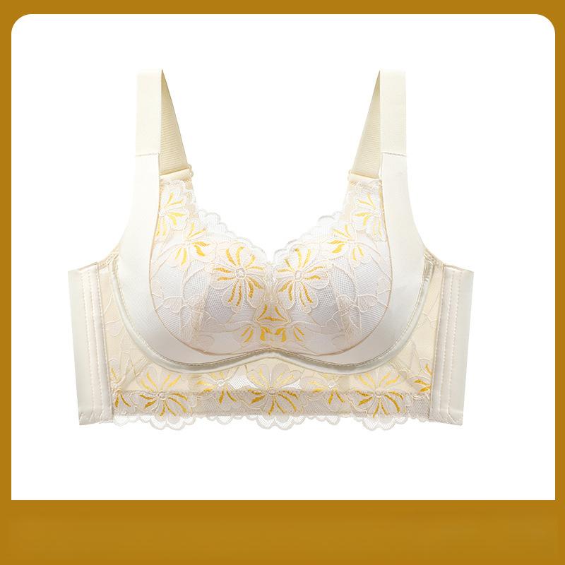 Justerbara underkläder Dam Samlande BH Dam Spets Tunn BH Anti-hängande BH Push Up BH