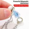 2 Stück Multifunktionale Magnetische Kleiderklammer Mit Kette Metall-Jeansknöpfe Clip Kleidung Schal Hosenbeine Bündchen Befestigung Magnetstifte