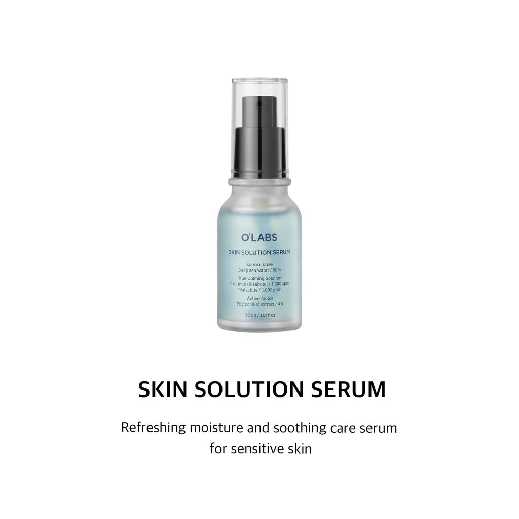 O'LABS Skin Solution Serum 30ml  1.01 Fl.oz Moisturizing & Soothing Face Serum with 80% Deep Sea Water