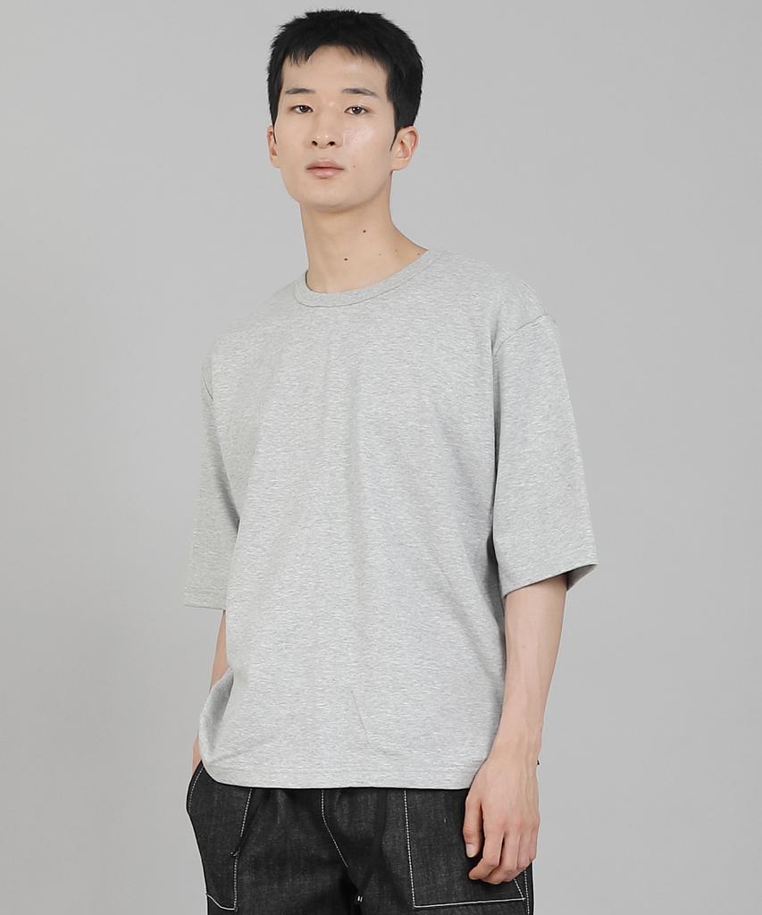 Seinteukeulu Plain R-Neck Half-Sleeve T-Shirt Rhr-896 Gray