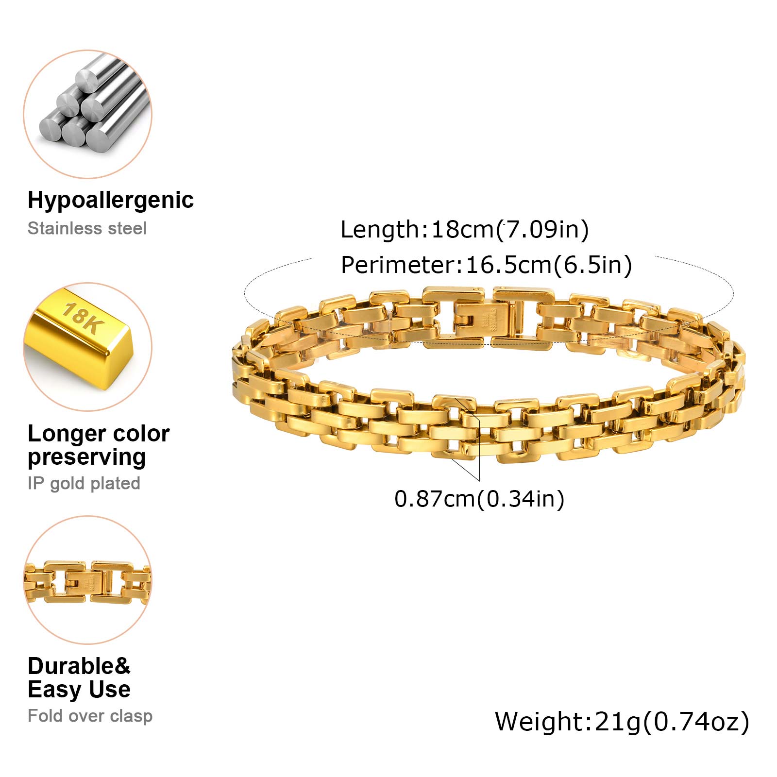 

Women s Watch Strap Bracelet,Gold Color Stainless Steel Bracelet,Fashion Party Waterproof Gifts