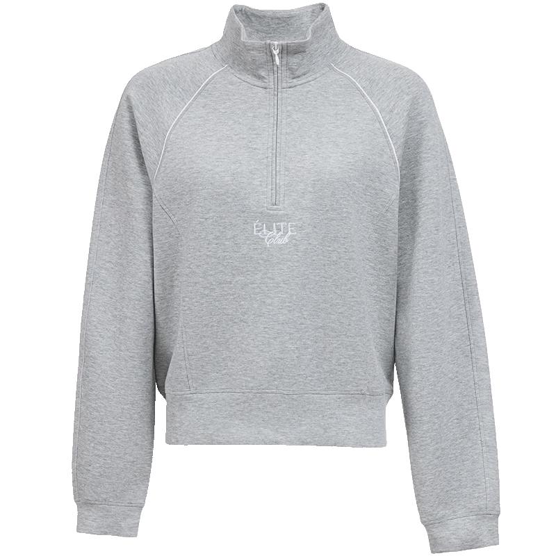 ONLY Women s Loose Fit Stand Collar Half-Placket Sweatshirt XL