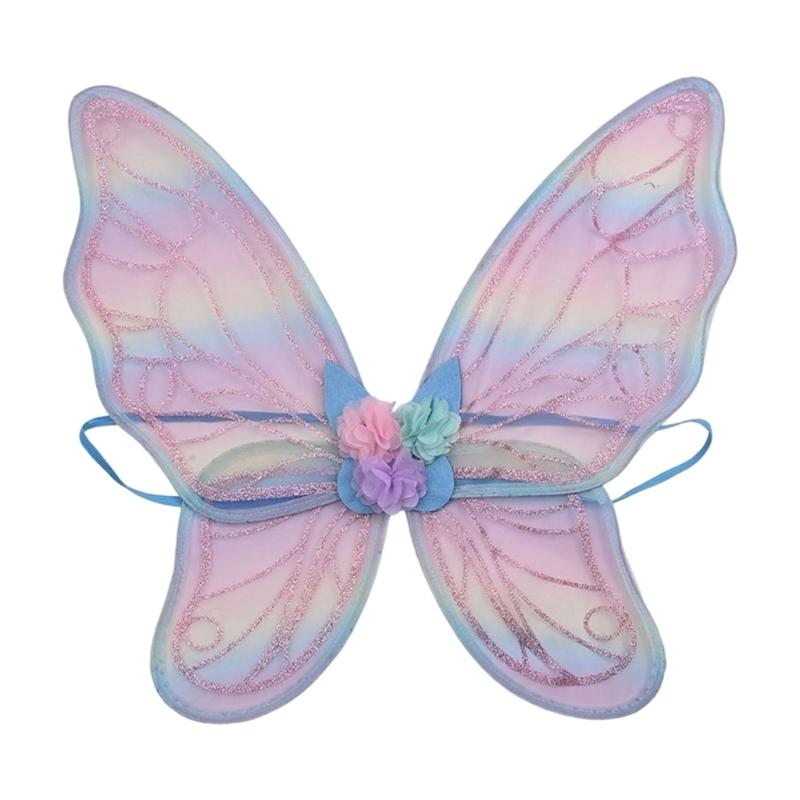 

Яркое крыло в форме бабочки для детей, для переодевания, мягкая, дышащая сетка, безопасное для детских костюмированных вечеринок, сценических выступлений