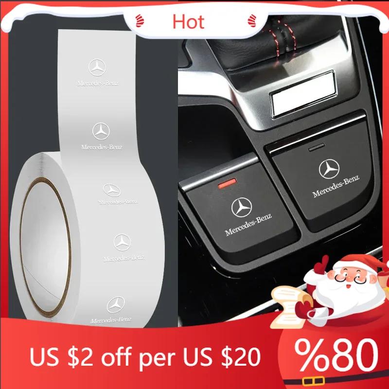 EVW5 10Pcs Car Random post Sticker Steering Wheel Decal Interior Decoration For Mercedes Benz W211 W203 W210 CLA W212 W220 W205