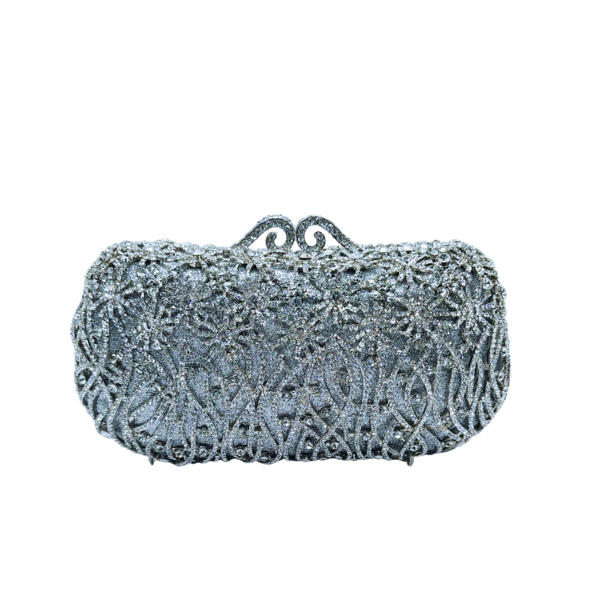 

Green/Purple/Black Color Diamonds Crystal Evening Bags Women Metal Minaudiere Clutch Purse Bridal Wedding Party Handbags