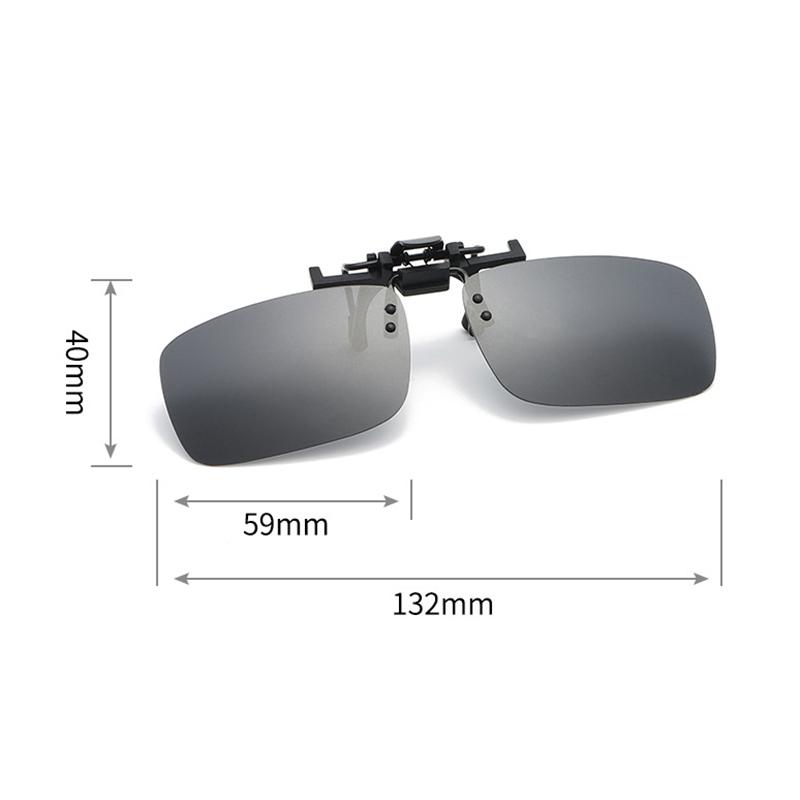 Polarized Clip on Flip Up Solbriller Menn Kvinner Nattsyn Gult objektiv Briller Kjøring Briller Fiske Skyggelegging Briller