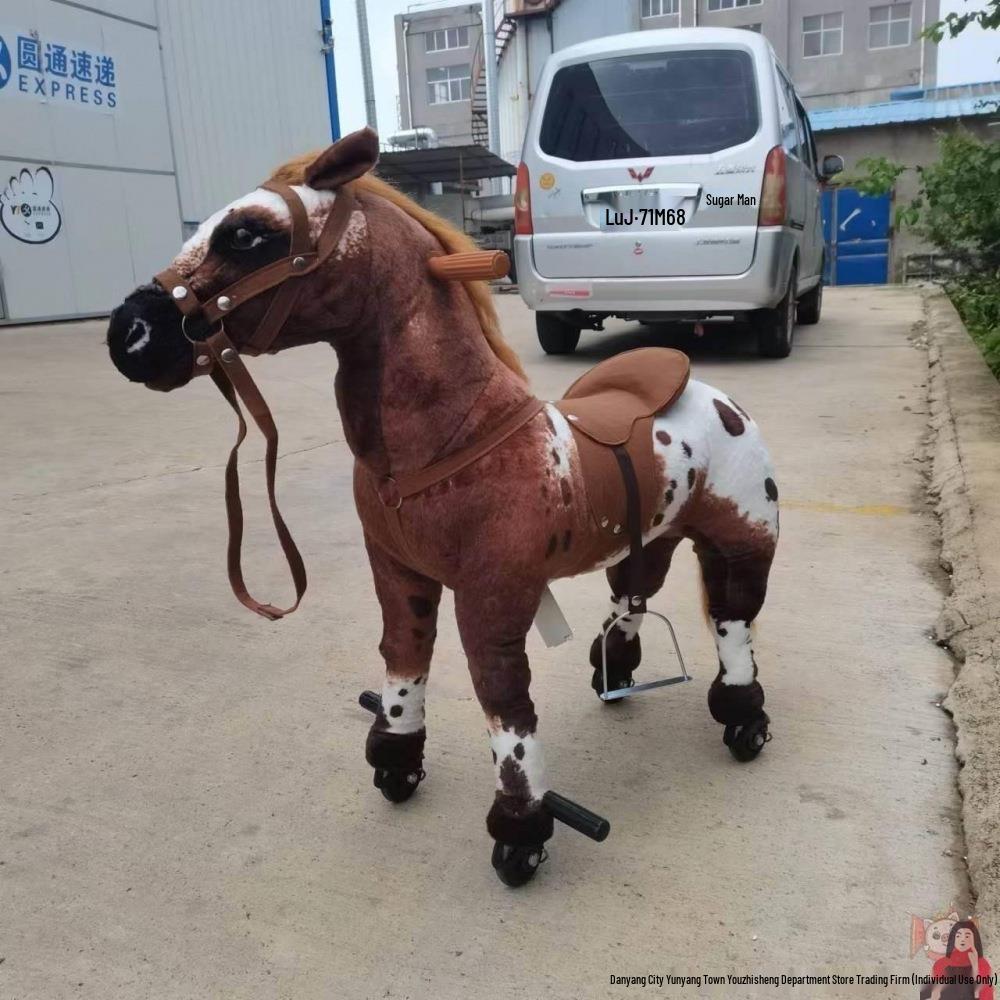 Children's Wooden Bouncing Horse Ride