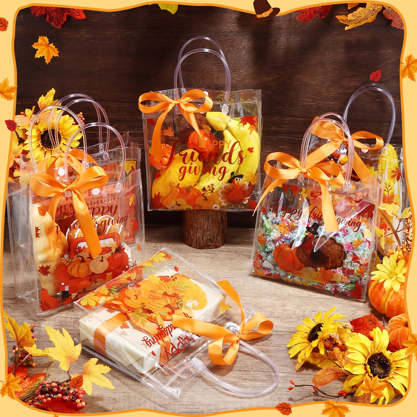 

Beupy 24 Pcs Friendsgiving Gift Bags With Handle Thanksgiving Goodie Treat Bags Friendsgiving Party Favors Bag Thanksgiving Clea 1