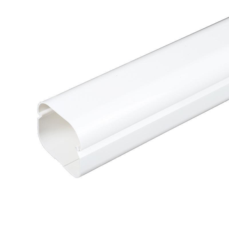 75*65Mm Air Cond Lineset Cover System Pvc White Coupling End Cap Cover Flat Elbow Easy To Install Wall Entry Mouth Air Cond Pipe