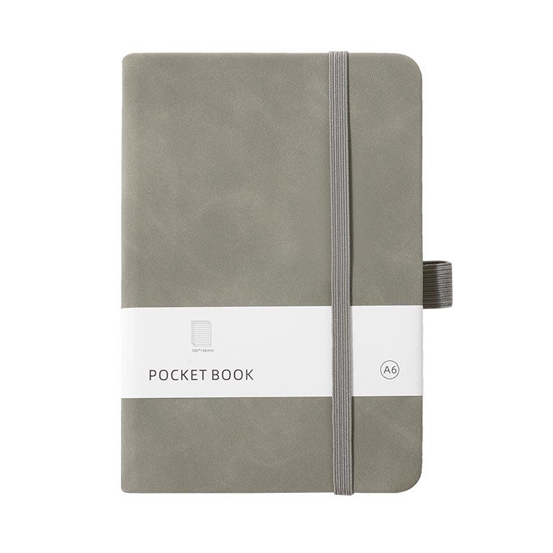 A7 Portable Leather Pocket Notebook with Elastic Band