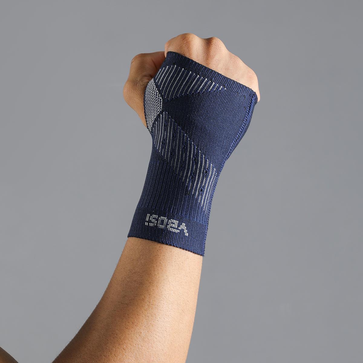 

Vbosi 1 Piece Wrist Support Elastic Breathable Compression Featuring Palm Sleeve Ideal For Cycling Badminton Regularly Everyday Use Gift XL темно-синий