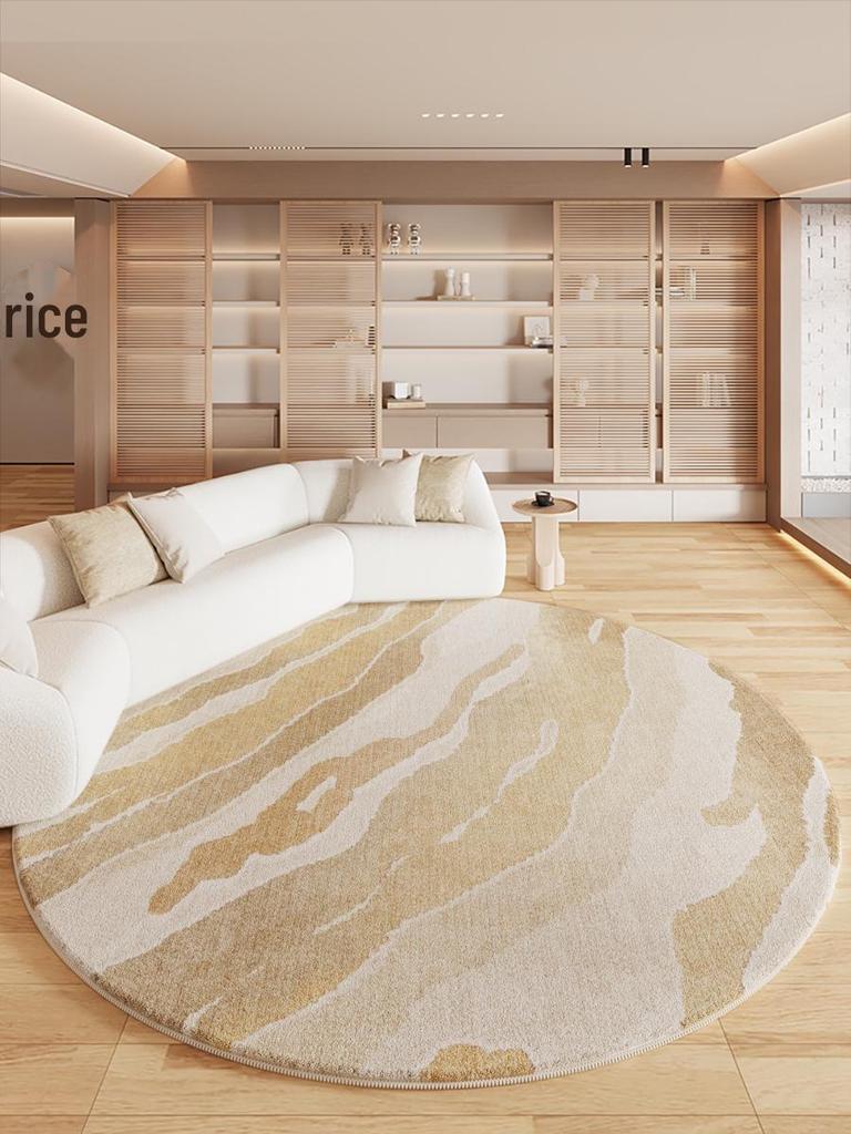 Wabi Sabi Round Carpet - Thickened Cashmere-Like Rug for Living Room, Study, or Bedroom