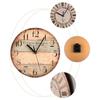 Wood Color Wall Clock Silent Non Ticking 9 Inch Battery Operated Round Easy To Read Clock for Home/Office/Kitchen