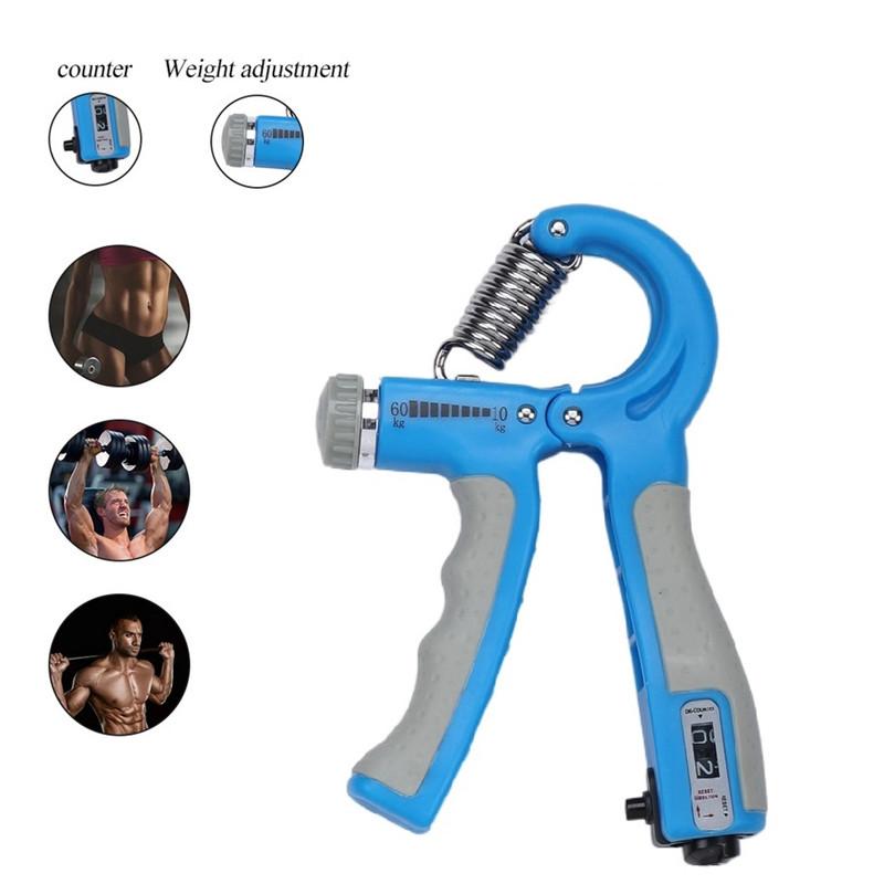 R-Shape Adjustable Size Hand Grip Active Strength Countable Exercise Strengthener Gripper Spring Finger Pinch Carpal Expander
