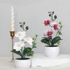 Simulated Butterfly Orchid Potted Artificial Flower Bonsai Plants Outdoor Indoor Office Home Wedding Decor Bonsai Faux Flowers