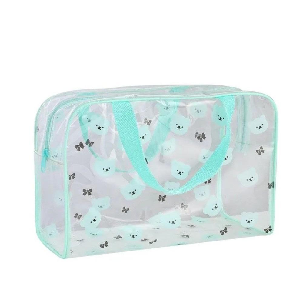 

Durable Large Capacity Toiletry Bag PVC Waterproof Cosmetic Organizer Make Bag синий