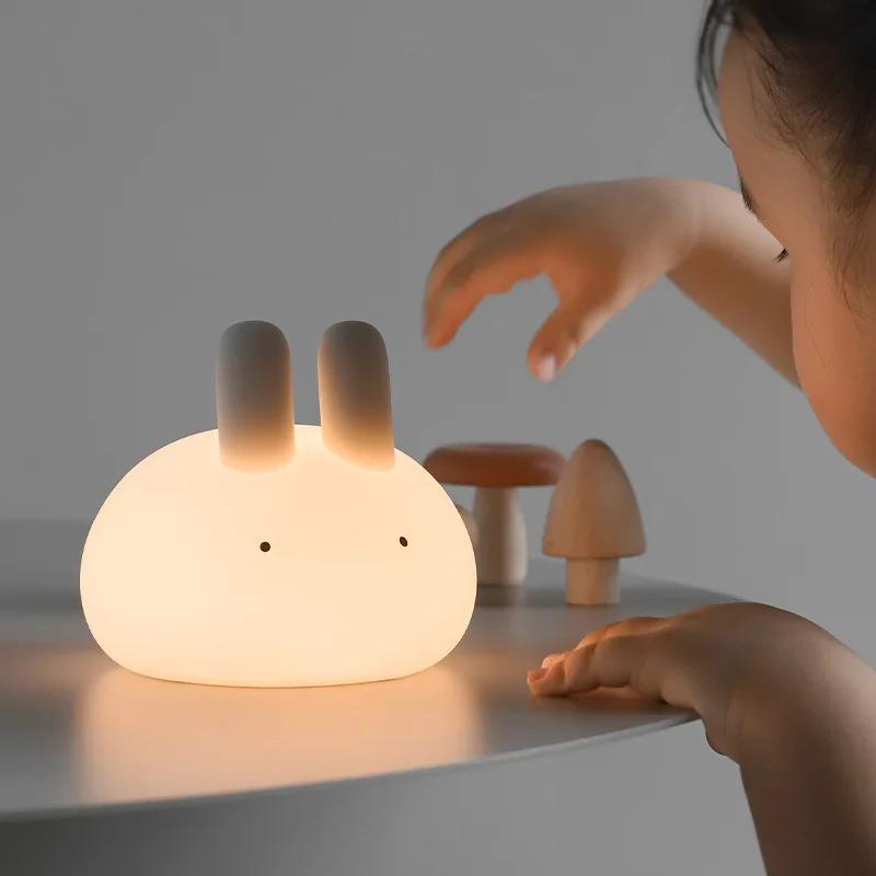 Cartoon Sleeping Bedroom Lamp Bedroom Eye Protection Night Lamps Pat Silicone Baby Feeding Sleep Night Light Bedside Lamp