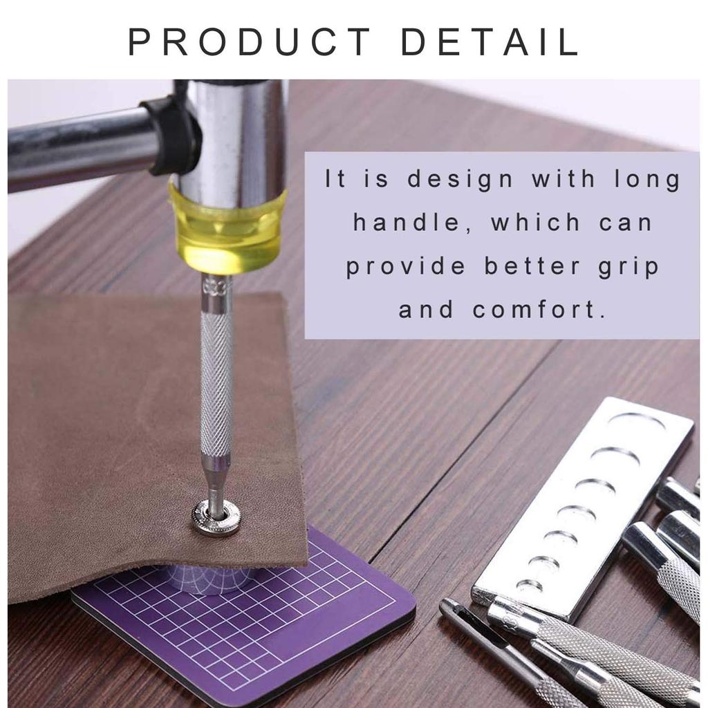 11Pcs Snap Rivet Fastener Buttons Installation Tool Kit For DIY Leather Crafts Hand Punch Tool Set Portable Tool New