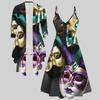 3D  Printed  Set Dress Coat ,  Colorful and Uniquely Shaped  Fashion Print,suitable for Various Scene Fashion Styles