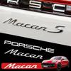 Emblemă posterioară GTS Porsche Macan: Autocolant Negru "S" pentru Coadă