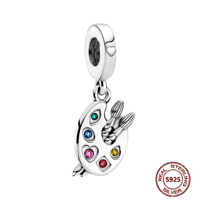 Charms camaleonte adatti a braccialetti originali alla moda in argento 925 con zircone, perlina a forma di polpo e tartaruga, ciondolo a forma di farfalla e lucciola, fai da te per realizzare gioielli