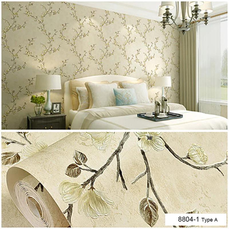 Retro Plum Blossom AB with Self Adhesive Wallpapers  Bedroom Living Room Restaurant Home Decoration Wallpaper Self Adhesive
