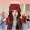 Floral Knit Beanie Hat For Women With Ear Protection And Cozy Warmth For Autumn Winter Seasons