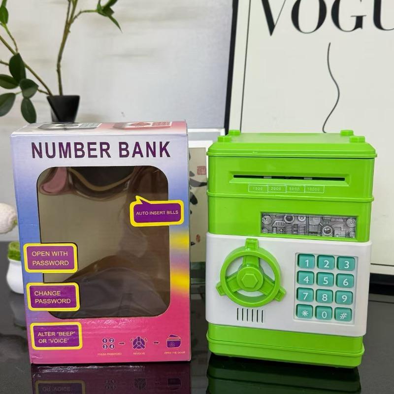 Children's Piggy Bank Password Box Automatic Money Roll Fingerprint Electric Sound and Light Large Capacity