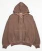 WEGO Balloon Big Double Zip Loose Solid Casual Size Brown Men's Hoodie, Fit, Color, Fall/Winter Streetwear, Gift, L,