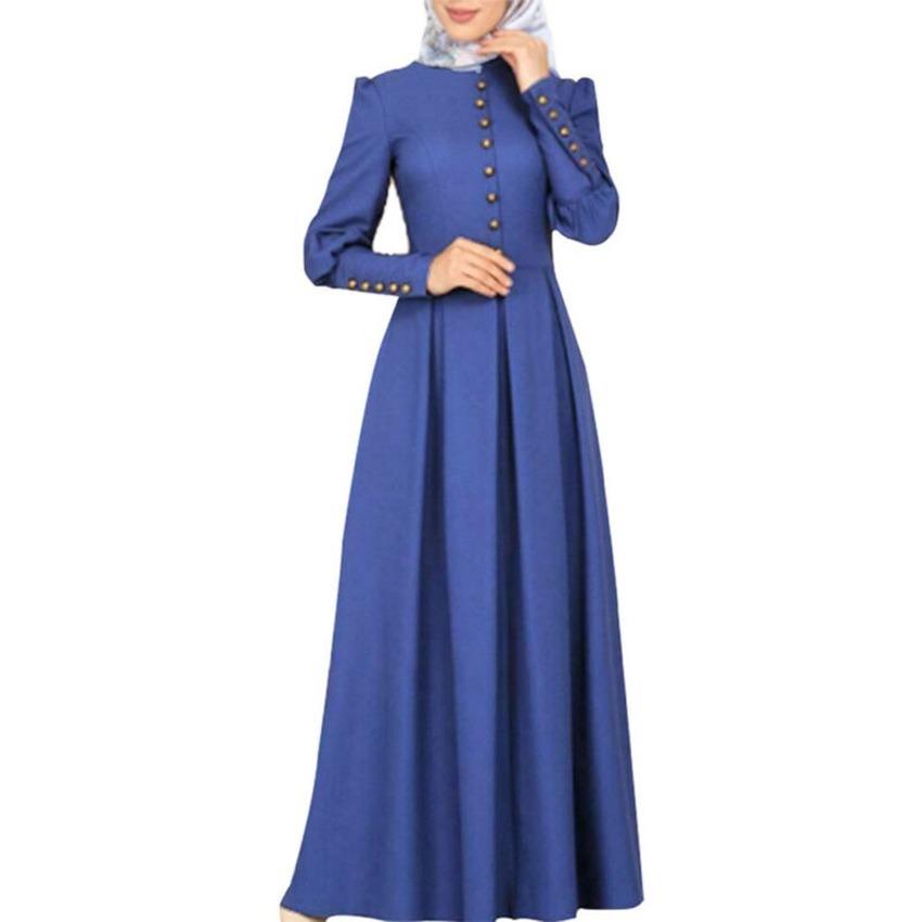 Buy Womens Islamic Muslim Gown Ladies Long Sleeve Vintage Dress Female Maxi  Dress at affordable prices  free shipping, real reviews with photos  Joom