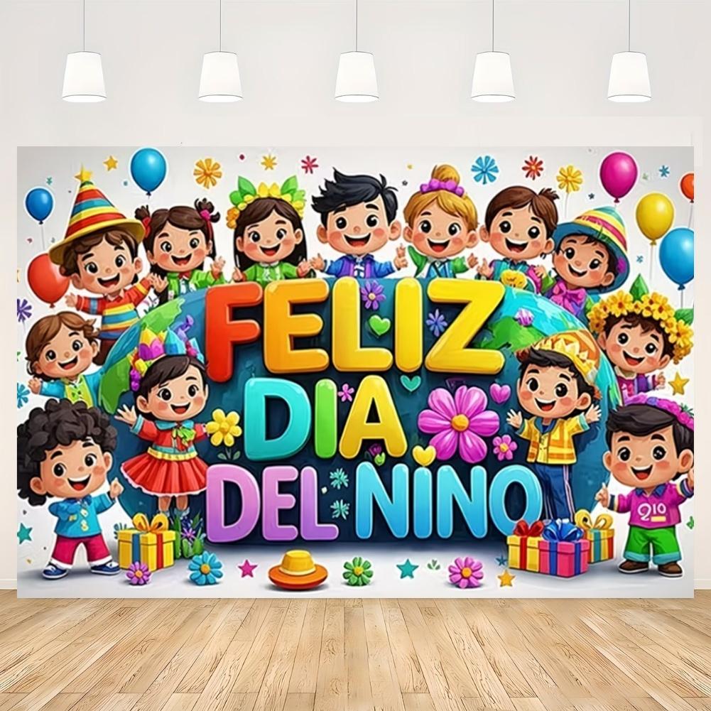 Children's Day Party Decoration Backdrop Feliz Día del Niño Balloon Photography Background Supplies Kid Gift Photo Studio Prop
