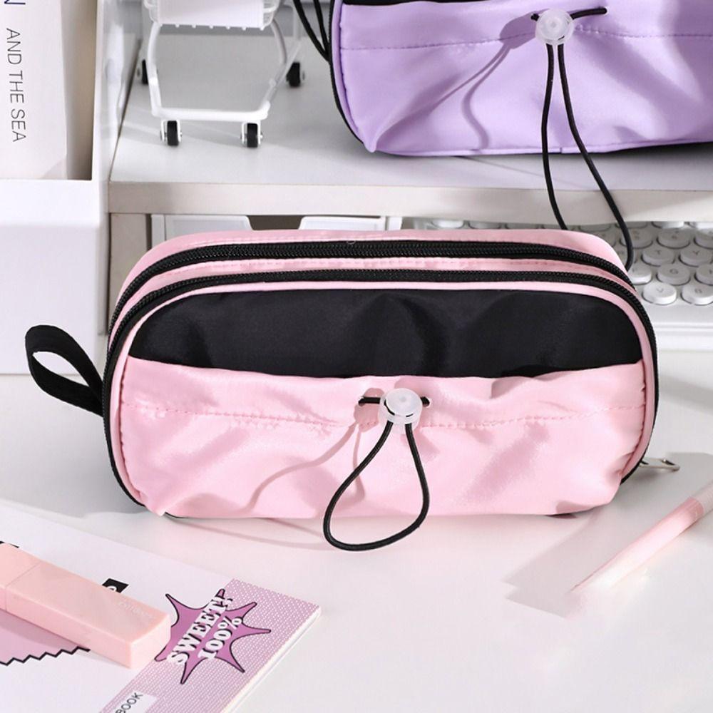 Large Capacity Aesthetic Pen Bag Classification Storage Bag Simple Stationery Bag  Girl