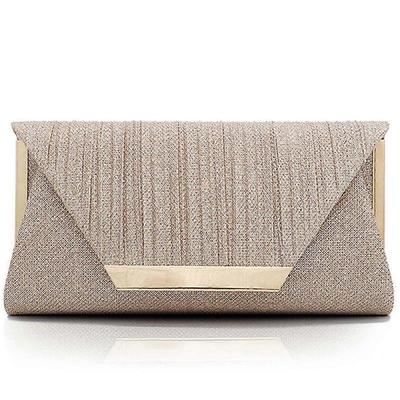 Glitter Clutch Purses for Women Evening Bags Flap Envelope Handbags Wedding Party Prom Clutch In Silver and Gold