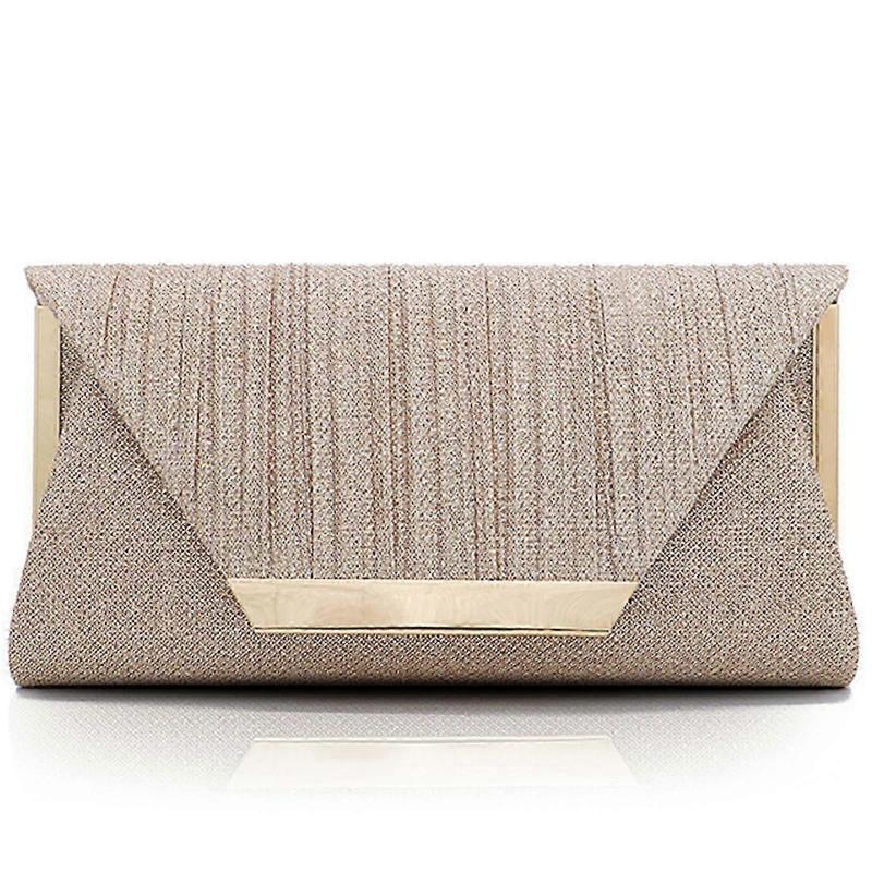Glitter Clutch Purses for Women Evening Bags Flap Envelope Handbags Wedding Party Prom Clutch In Silver and Gold