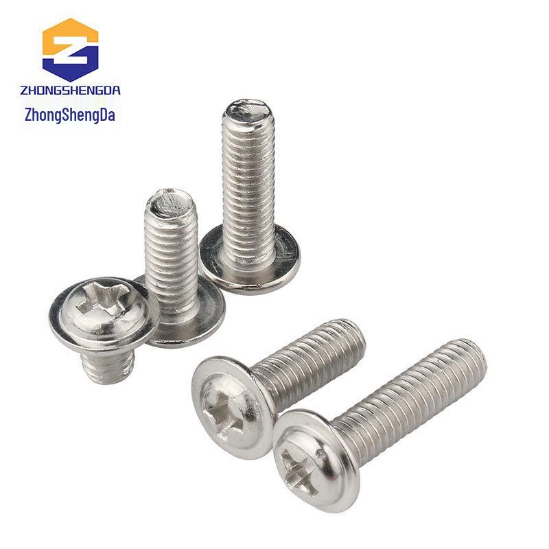 304 Stainless Steel Door Cabinet Handle with Cross Round Head and Pan Head Washer Screws (M2/M3/M4/M5)