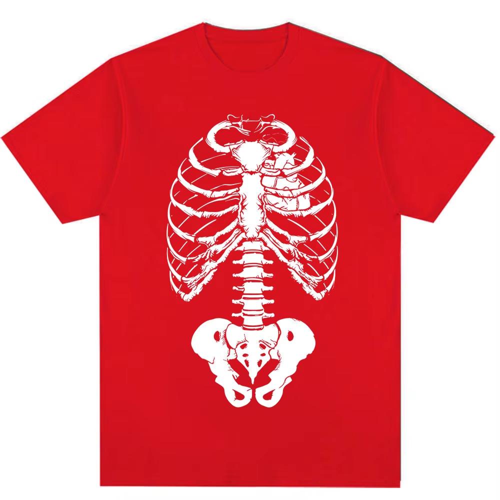 2026 Summer Fashion Trendy Tee Vintage Skeleton Graphic Gothic Punk Print T Shirt Men Women Fashion Harajuku Short Sleeve Y2k Oversized T-shirts