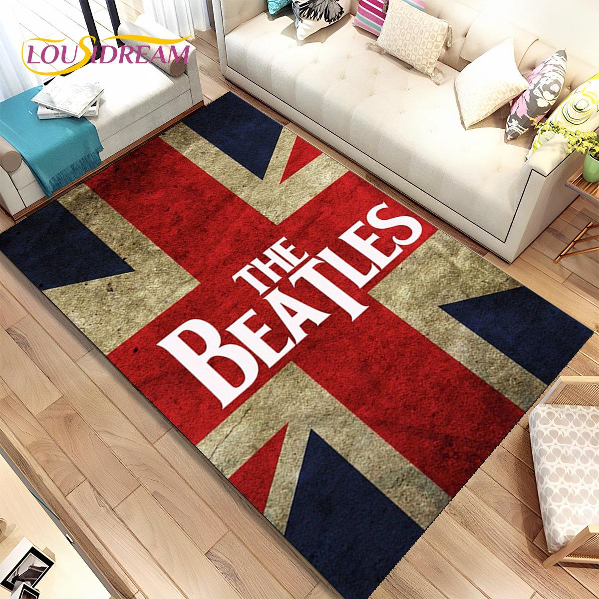 

3D B-Beatles Рок-гурт Килимок, килимок для дому, вітальні, дитячої спальні, дивана, килимок, діти грають, нековзкий килимок 40x60cm(15x23in)
